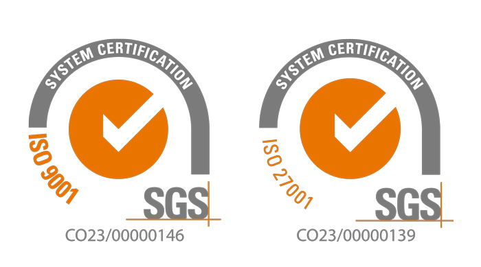 Somos una empresa Certificada en ISO 9001 e ISO 27001